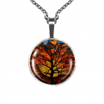 MOSAIC SUNSET TREE Clario Pendant Necklace